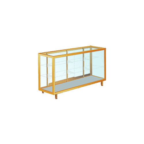CRL D6306GA Gold Anodized 6' Deluxe Packaged Showcase Assembly