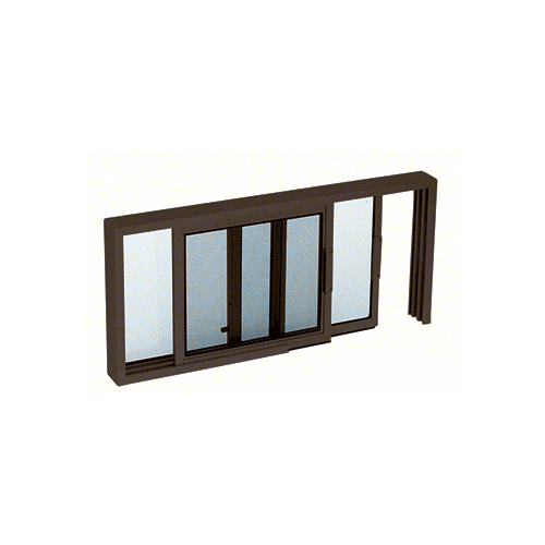 Duranodic Bronze Horizontal Sliding Service Window XO or OX Format With 1/2" Insulating Glass with Screen
