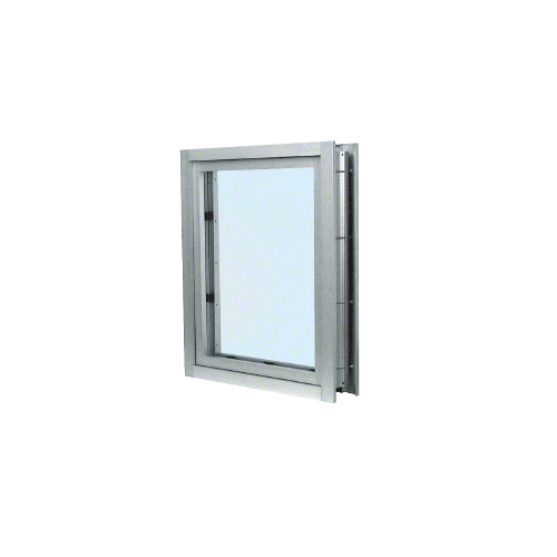 Satin Anodized Aluminum Clamp-On Frame Interior Glazed Vision Window