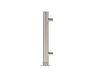 CRL PP58CBS Brushed Stainless 24 High 1 Round Slimline Series Straight Front Counter//Partition Center Post