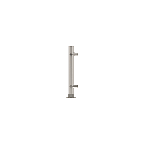 CRL PP58LBS Brushed Stainless 24" High 1" Round PP58 Slimline Series Straight Front Counter/Partition Corner Post