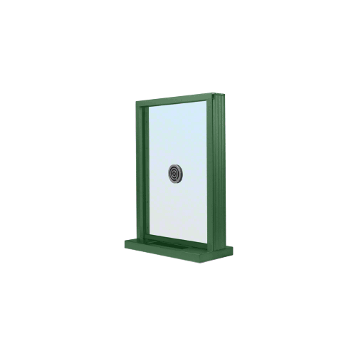 CRL N1EW12K KYNAR Painted (Specify) Aluminum Narrow Inset Frame Exterior Glazed Exchange Window with 12" Shelf and Deal Tray