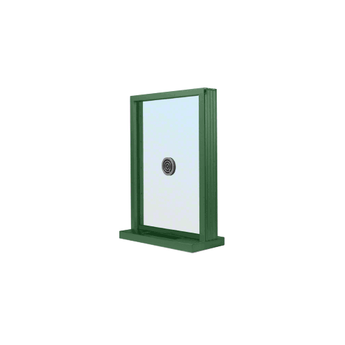 CRL N1EW18K KYNAR Painted (Specify) Aluminum Narrow Inset Frame Exterior Glazed Exchange Window with 18" Shelf and Deal Tray