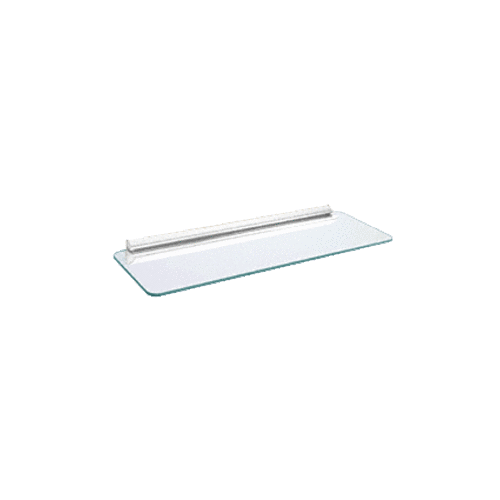 CRL ALUM89WH10618VCP1 6" x 18" KV Clear Glass Shelf Kit with White