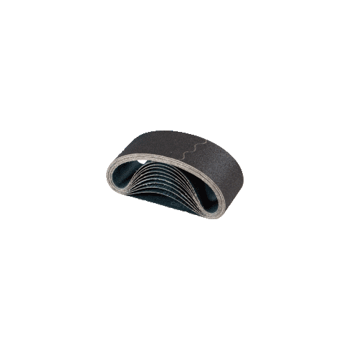 3" x 24" 320X Grit Glass Grinding Belt for Portable Sanders - 10/Bx