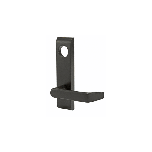 Electric Outside Lever Trim with Flat Style Lever Dark Bronze Finish 24 Volt DC