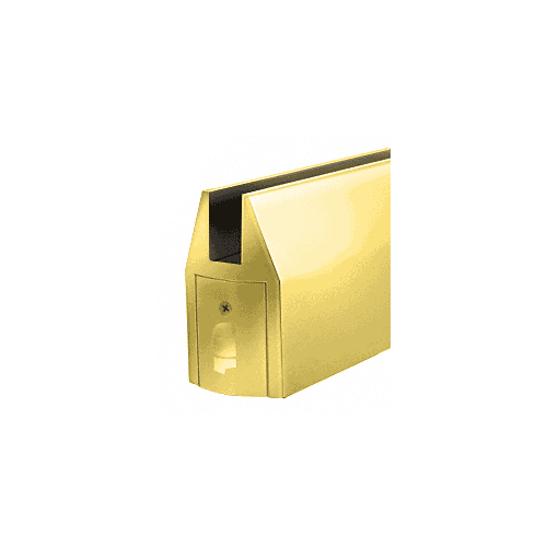 Polished Brass CR150 Series Tapered Door Rail Custom Length Without Lock