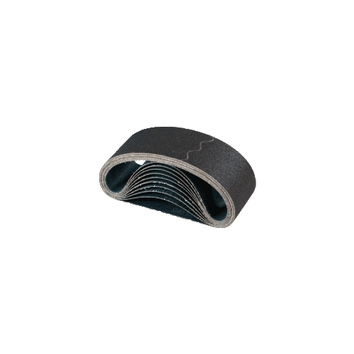 3" x 18" 80X Grit Glass Grinding Belt for Portable Sanders - 10/Bx
