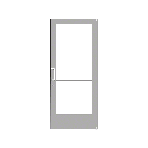 Clear Anodized Custom Single Series 400 Medium Stile Offset Pivot Entrance Door for Overhead Concealed Door Closer