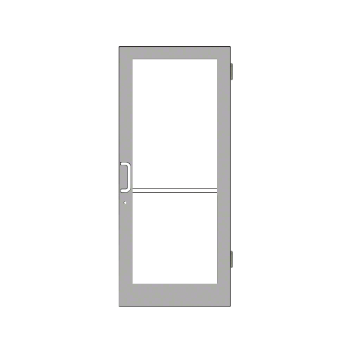 Clear Anodized Custom Single Series 400 Medium Stile Butt Hinged Entrance Door for Overhead Concealed Door Closer