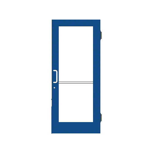 Custom KYNAR Paint Custom Size Single Series 550 Wide Stile Butt Hinge Entrance Door for Surface Mount Door Closer