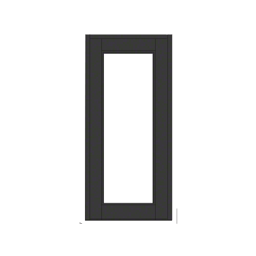 Black Anodized Blank Single Series 850 Durafront Wide Stile Offset Hung Entrance Door- No Prep