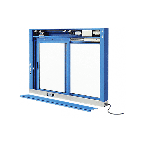 Powder Painted (Specify) Custom Size All Electric Fully Automatic Deluxe Sliding Service Window XO or OX With Stainless Steel Sill