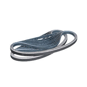 3/8" x 21" 80X Grit Glass Grinding Belts for Portable Sanders - 20/Box