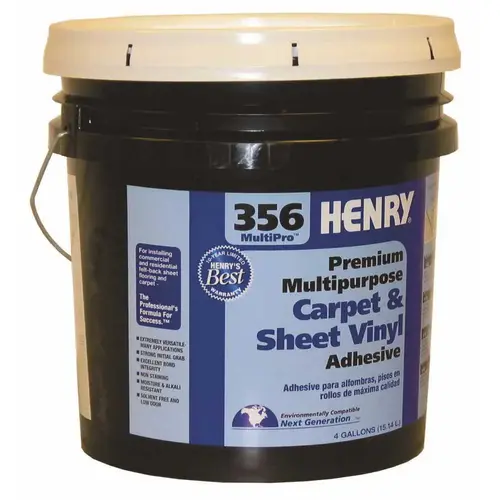 356 4 Gal. Multi-Purpose Sheet Vinyl and Carpet Adhesive Beige