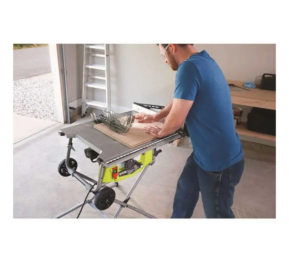 RYOBI RTS23 RYOBI 15 Amp 10 in. Expanded Capacity Table Saw With Rolling Stand Green Buy Now