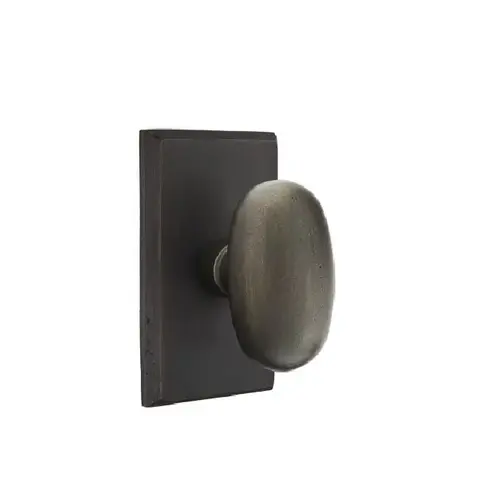 Bronze Egg Knob Privacy With Style # 3 Rose for 1-3/8" - 2" Door Medium Bronze Finish