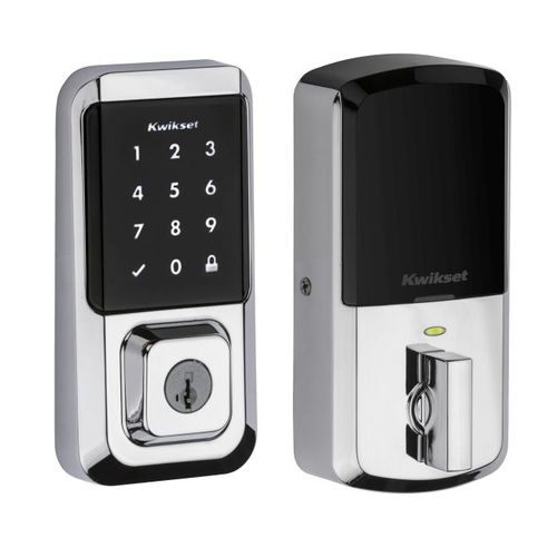 Halo Wi-Fi Enabled Smart Lock Deadbolt with Touchscreen and SmartKey Backup Bright Chrome Finish