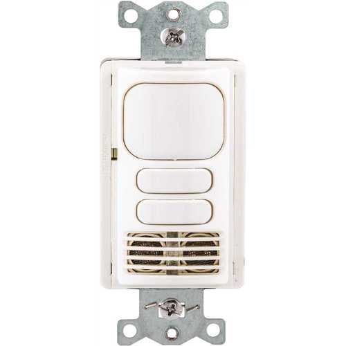 HUBBELL WIRING AD2000W22 120/277-Volt 2-Circuit Occupancy/Vacancy Wall Switch Motion Sensor, White
