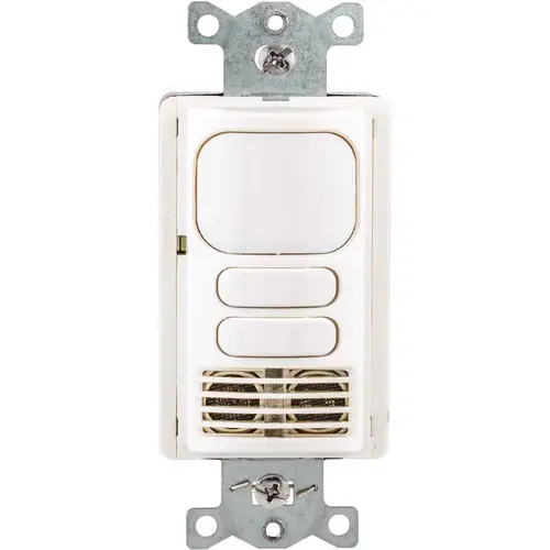 120/277-Volt 2-Circuit Occupancy/Vacancy Wall Switch Motion Sensor, White
