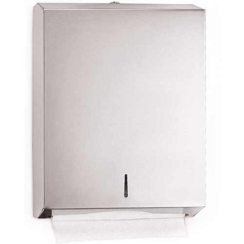 ALPINE 480 Stainless Steel Brushed C-Fold/Multi-Fold Paper Towel Dispenser