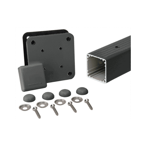 Matte Black 36" Tall Cable Receiver Post Kit Prepped for Button Terminal End