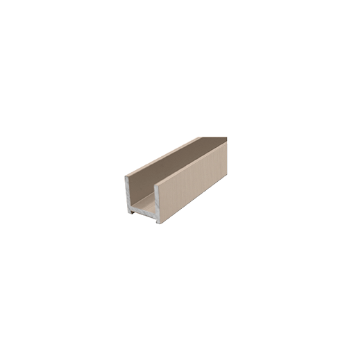 Aluminium Brushed Nickel U-Channel 15 x 15 mm, for 10 to 12 mm Glass