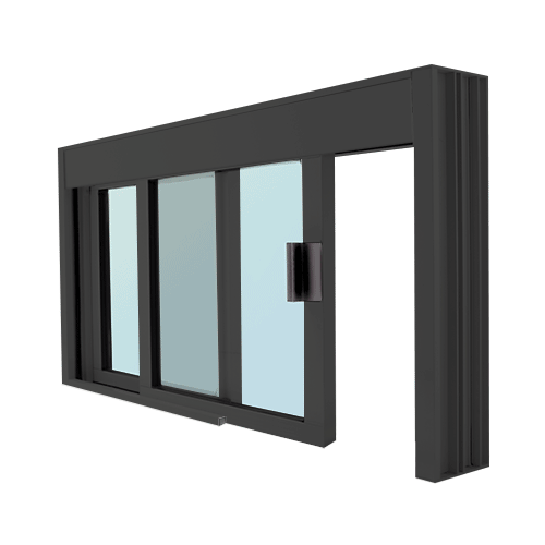 CRL DW48360XGDU Standard Size Manual DW Deluxe Service Window Glazed with Half-Track