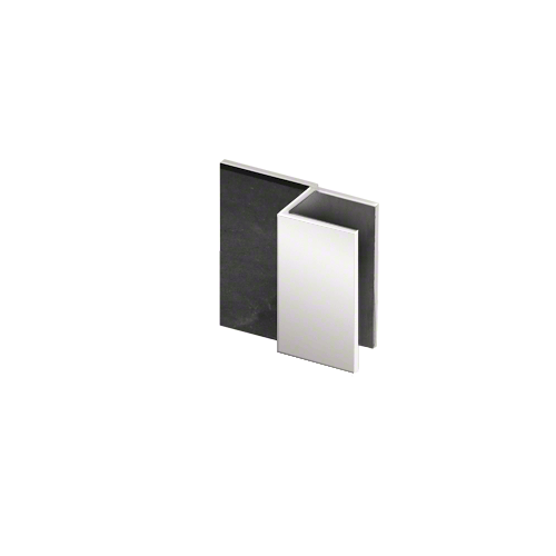 CRL DS12SQ1CH Polished Chrome Square Door Stop for 1/2" Glass
