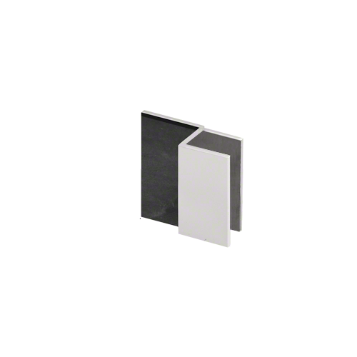 Satin Chrome Square Door Stop for 1/2" Glass