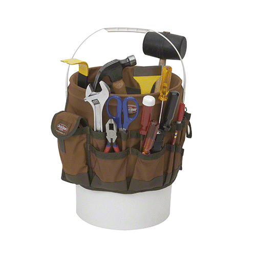 Bucket Boss Bucketeer Tool Organizer – Fits 5-Gallon Bucket – Model 10030 – Brown Polyester