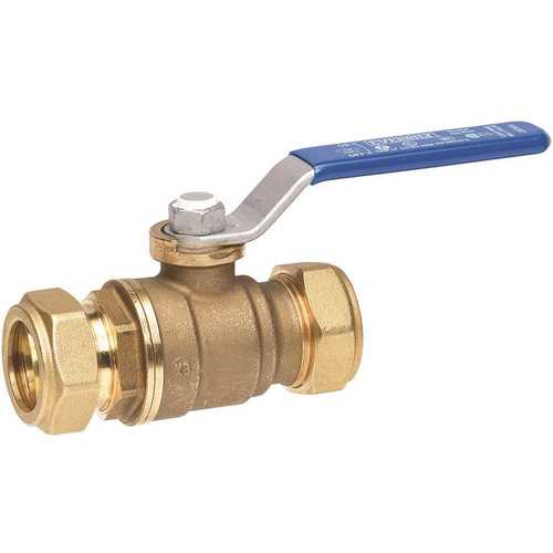 1 in. Lead Free Brass Comp x Comp Standard Port Ball Valve