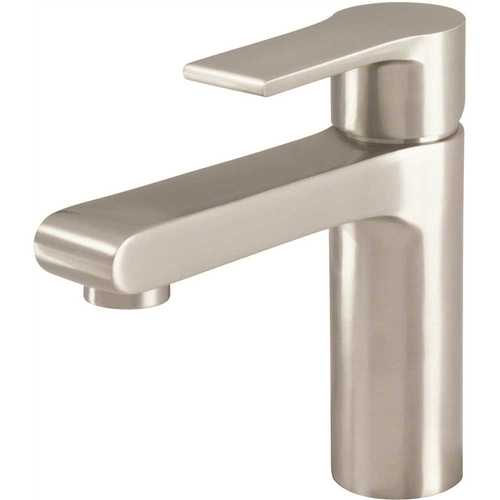 South Shore Single Hole Single-Handle Bathroom Faucet with 50/50 Touch Down Drain 1.2 GPM in Brushed Nickel
