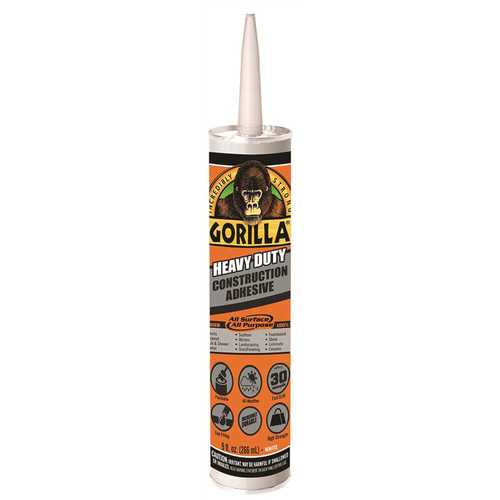 Gorilla 8010003 9 oz. Heavy-Duty Construction Adhesive - pack of 12