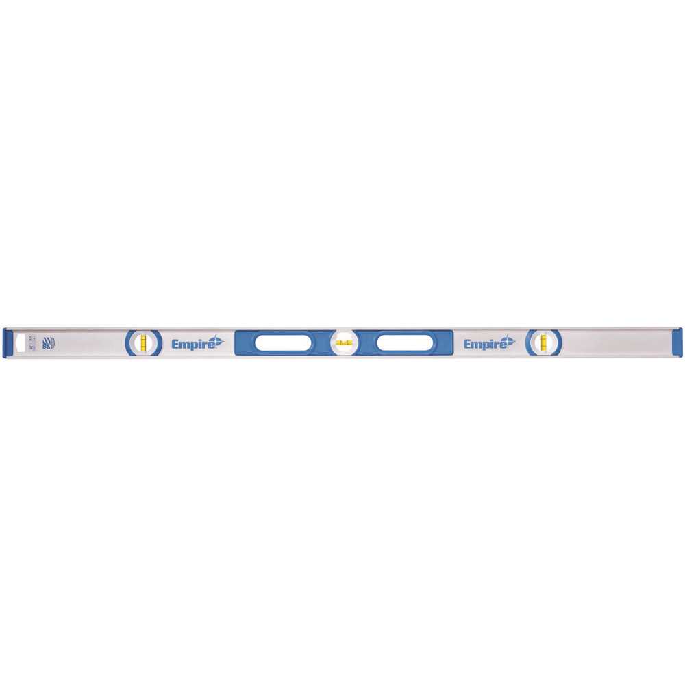 Empire 500.48 500 Series I-Beam Level, 48 in L, 3-Vial, Nonmagnetic, Aluminum, Blue