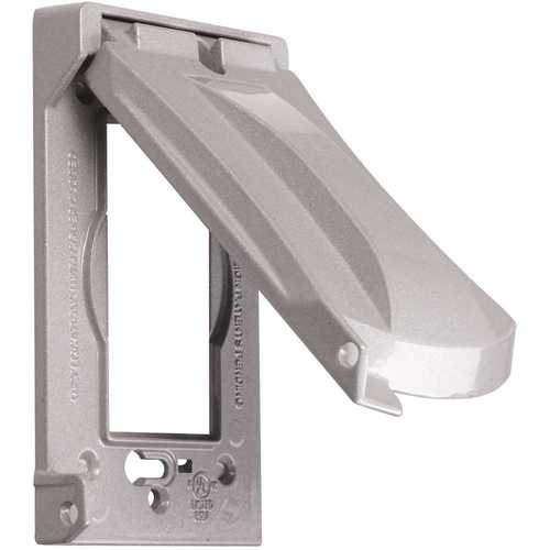 BELL MX1050SB 1-Gang Horizontal or Vertical Mount Weatherproof Flip Lid Device Cover Gray