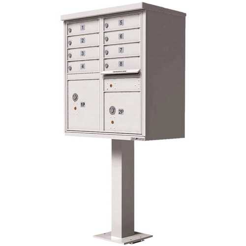 Florence 1570-8WHAF Vital 1570 8-Mailboxes 2-Parcel Lockers 1-Outgoing Pedestal Mount Cluster Box Unit