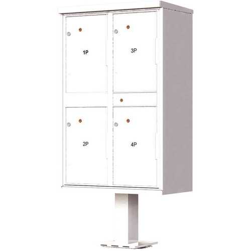 Florence 1590T2WHAF 1590 4-Compartment Valiant Outdoor Parcel Locker