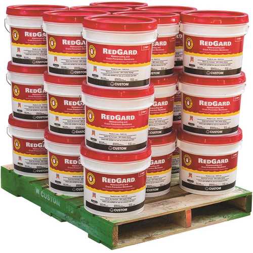 Custom Building Products LQWAF3-24 RedGard 3-1/2 Gal. Waterproofing and Crack Prevention Membrane (24 Buckets / pallet) - pack of 24