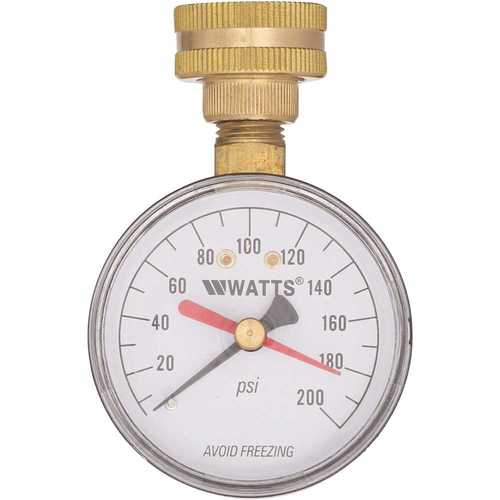 3/4 in. Plastic Water Pressure Test Gauge