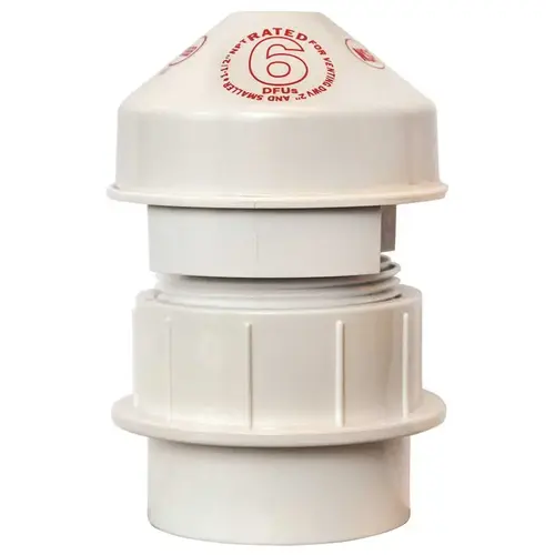 Oatey 39230 Sure-Vent 1-1/2 in. PVC Air Admittance Valve - 20 DFU Branch, 8 DFU Stack