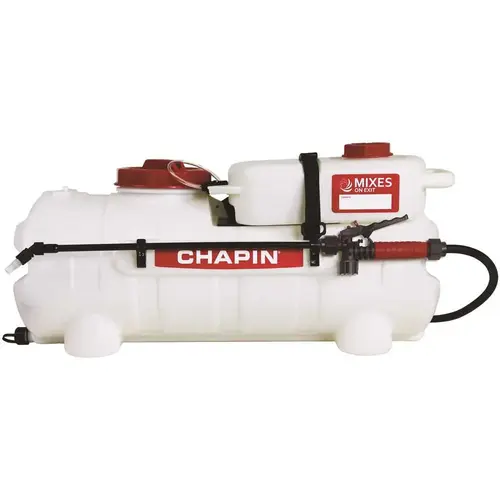 Chapin International 97361 Mixes on Exit  ATV Spot Sprayer, 12 V, 15 gal Water Tank, 1.33 Concentrate Tank, 20 in Extension, 180 in Hose Translucent