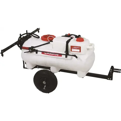 Chapin 97761 Mixes On Exit Tow Behind Sprayer, 25 gal Tank, 15 ft L Hose