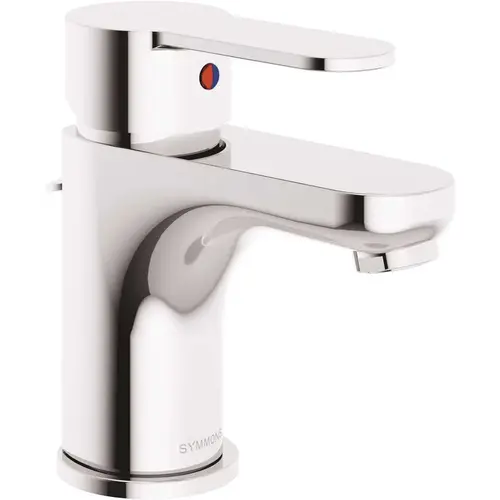 Identity Single Hole Single-Handle Bathroom Faucet with Deck Plate in Polished Chrome