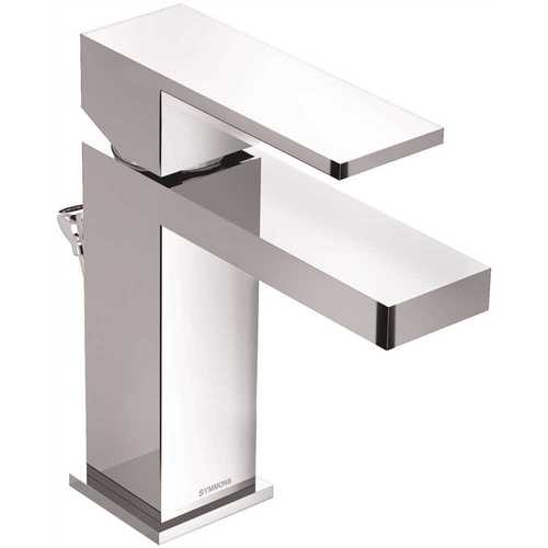 Duro Single Hole Single-Handle Bathroom Faucet with Deck Plate in Polished Chrome