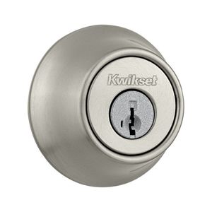 Single Cylinder Deadbolt SmartKey with RCAL Latch and 5303 Strike with New Chassis Satin Nickel Finish