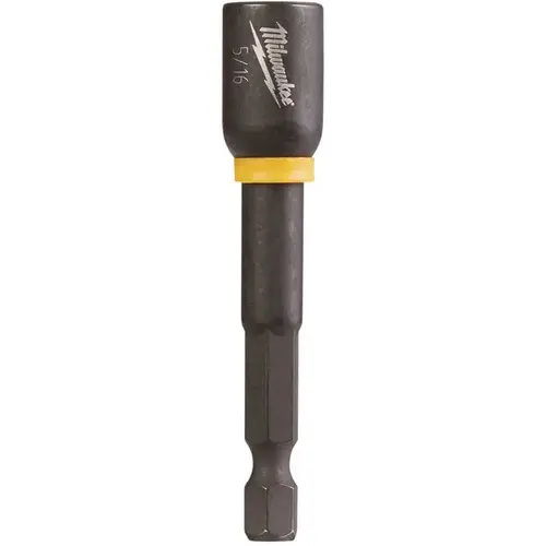 Nut Driver, 5/16 in Drive, 2-9/16 in L, 1/4 in L Shank, Hex Shank Black Phosphate