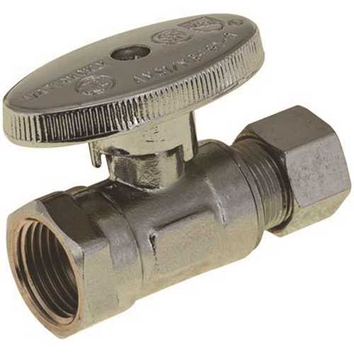 Premier NLT1331SRF 1/4 Turn Straight Stop, 3/8 in. IPS x 3/8 in. Compression, Lead Free