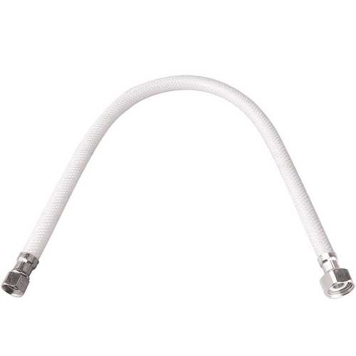 Durapro 157712 3/8 in. Flare x 1/2 in. FIP x 20 in. Vinyl Faucet Supply Line White