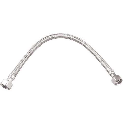 Durapro 157715 1/2 in. Compression x 1/2 in. FIP x 12 in. Braided Stainless Steel Faucet Supply Line